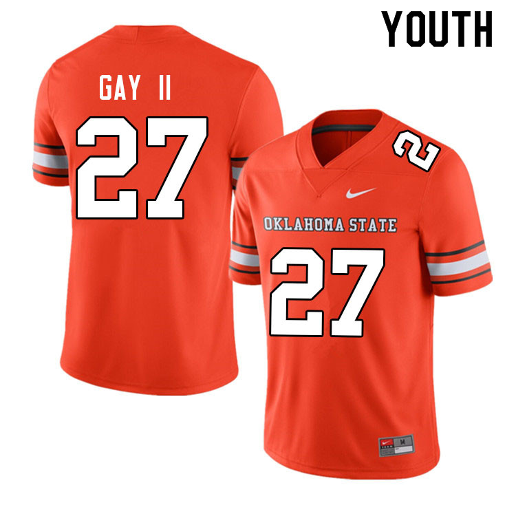 Youth #27 Raymond Gay II Oklahoma State Cowboys College Football Jerseys Sale-Alternate - Click Image to Close